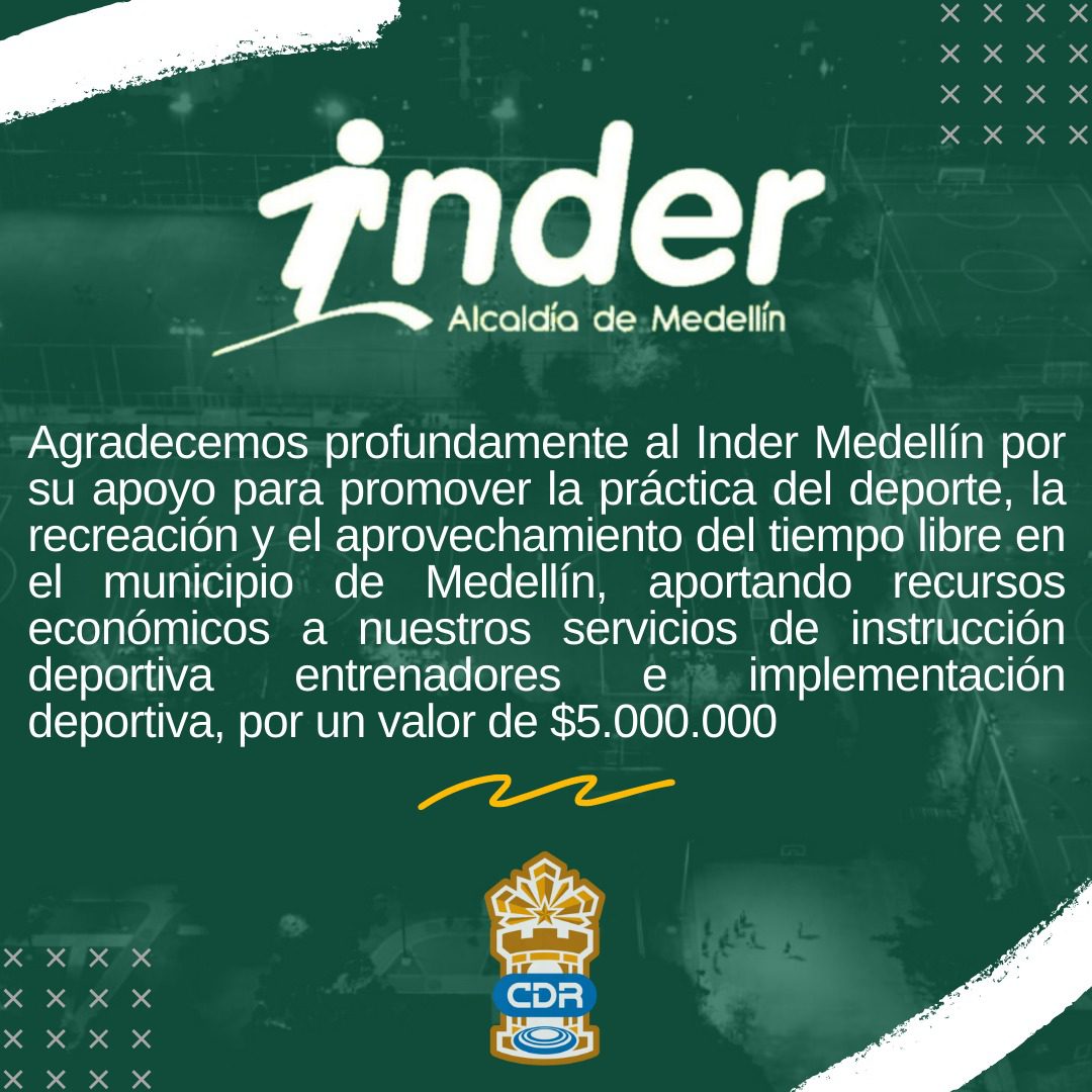 Agradecimiento al Inder Medellín